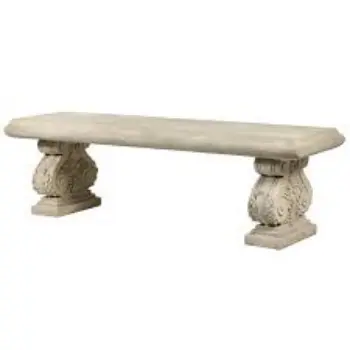 Attractive Stone Garden Bench